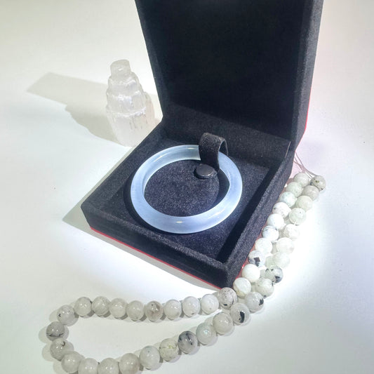 White Cat's Eye Bangle | Premium Guardian of Clarity