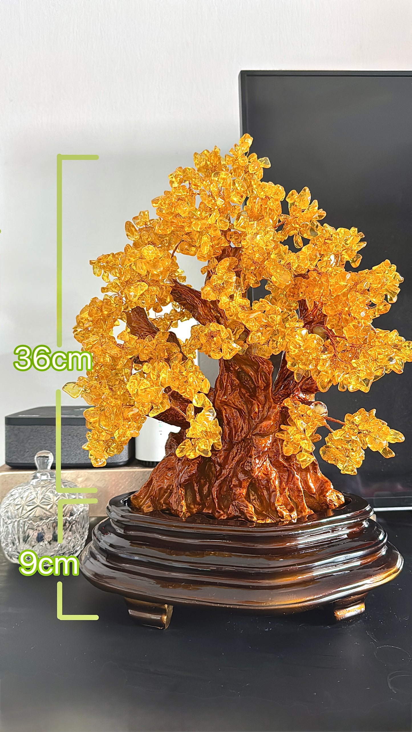 The Golden Harvest Tree of Fortune (Golden Quartz Crystal Tree | 45cm)