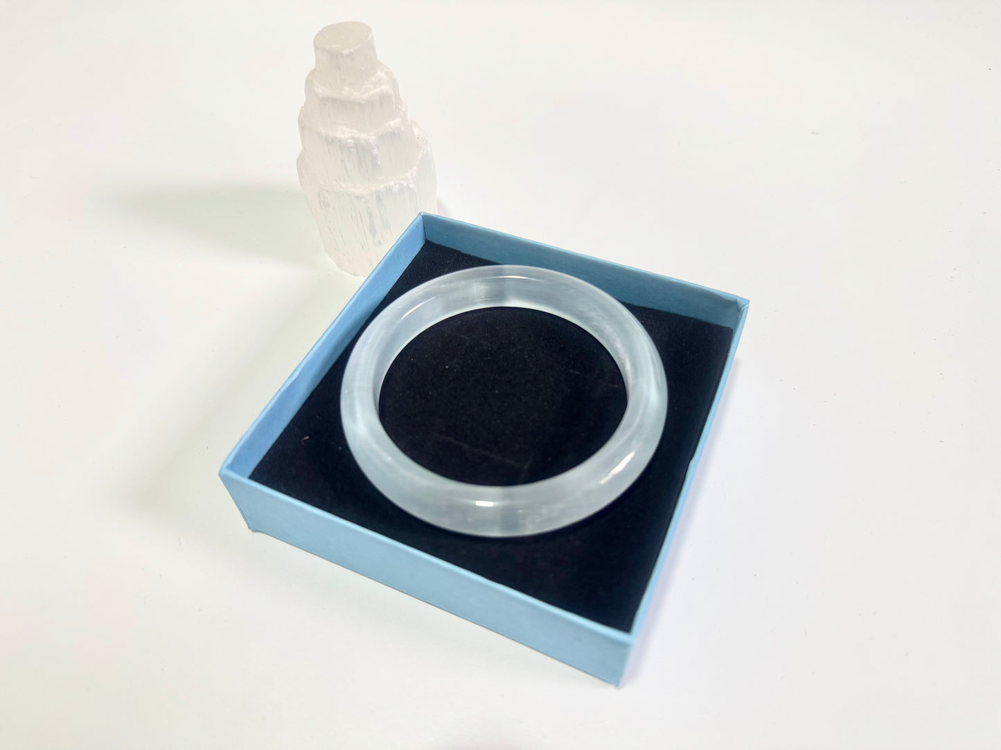 White Cat's Eye Bangle | Premium Guardian of Clarity