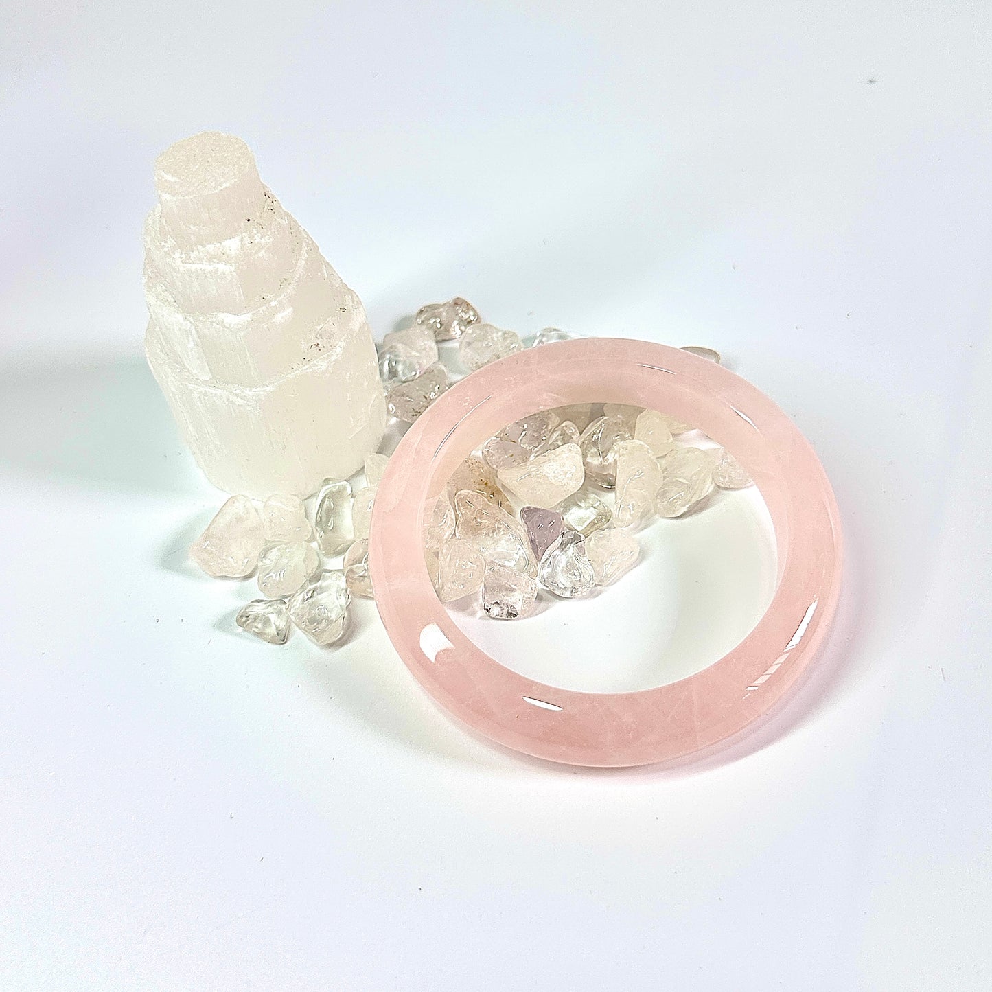 Rose Quartz Bangle | Premium Stone of Love