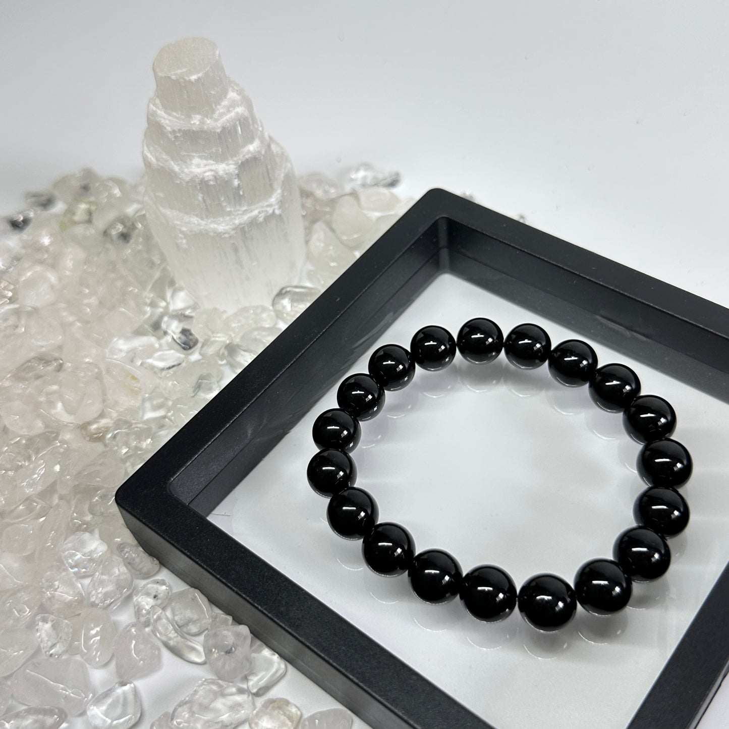 Black Tourmaline | Ground Shield Beads