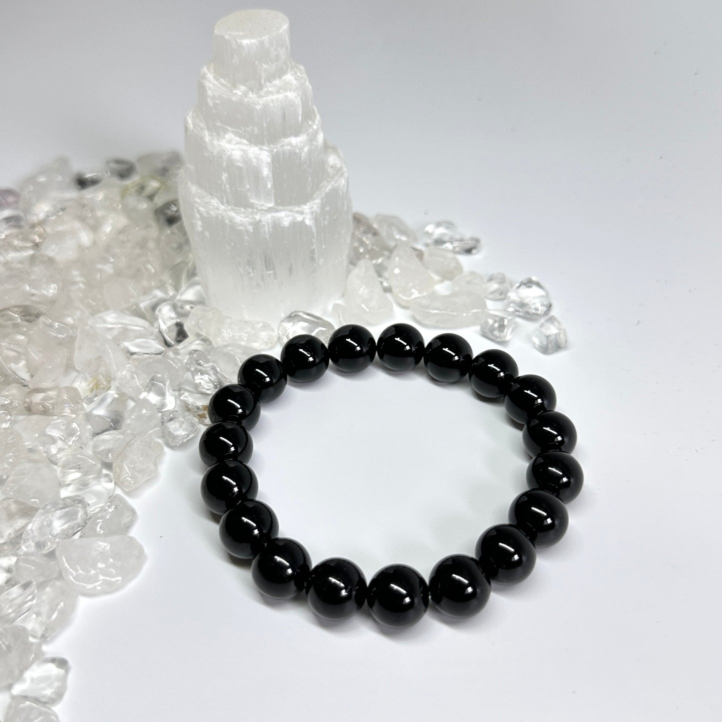 Black Tourmaline | Ground Shield Beads