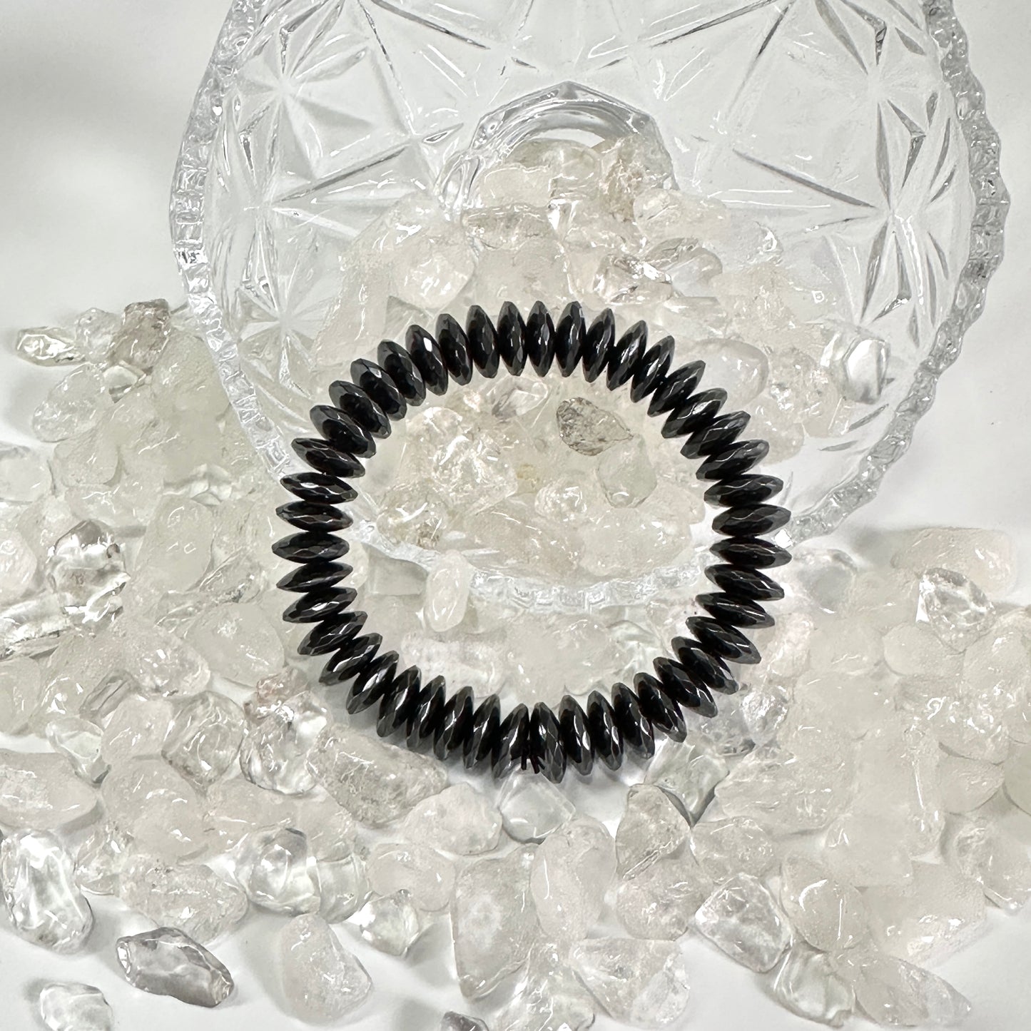 Faceted Black Hematite | Grounding Beads