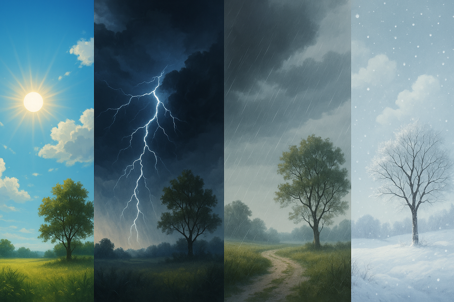 weather changing collage 